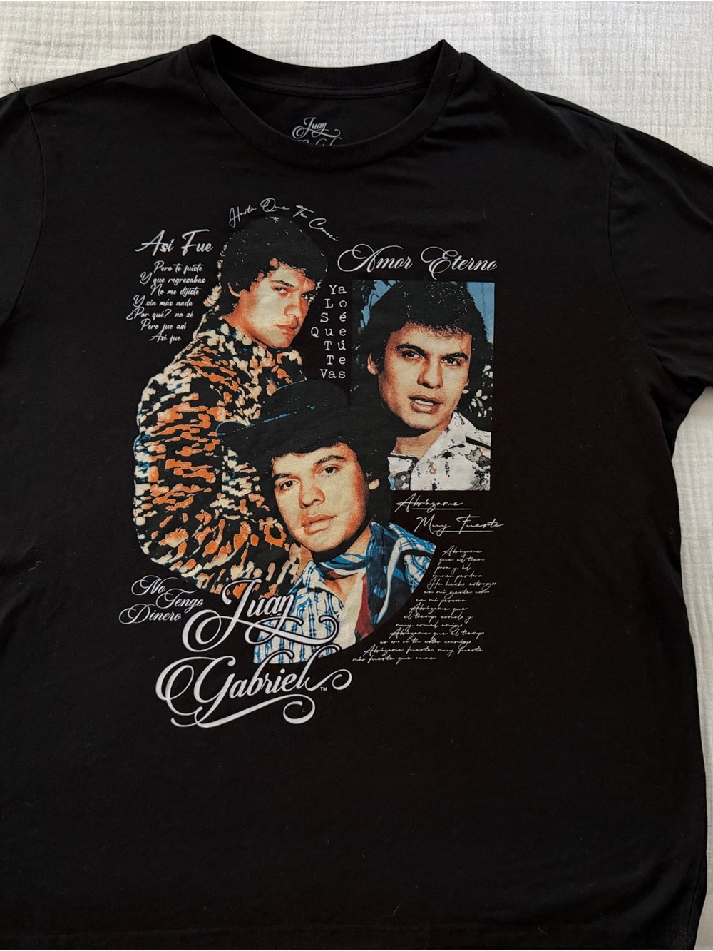 Black Juan Gabriel Graphic Tee - Men's Short Sleeve Tribute Top